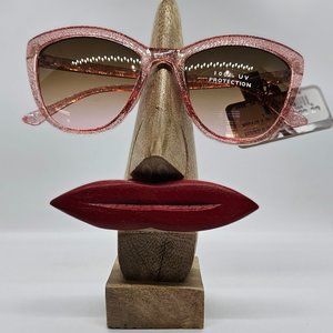 Falls Creek Pink Gradient Mirror Cat Eye Sunglasses